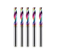 EU_HOZLY 5 piezas CNC brocas de enrutador de flauta única vástago de 4 mm (0,157"), diámetro de corte de 4 mm (0,157"), longitud de corte de 15 mm (0,59"), fresa de revestimiento DLC para aluminio