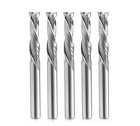 EU_HOZLY 5 x 22 mm, corte dos flautas en espiral de carburo de tungsteno cementado, vástago de 5 mm para CNC Router Compresión Madera Bits Pack de 5