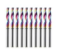 EU_HOZLY Brocas de enrutador de flauta única CNC, vástago de 1/8", diámetro de corte de 1/8", longitud de corte de 12 mm, fresa de extremo(3.175X3.175X12mm 10 unidades)