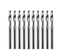 EU_HOZLY - Fresa de 3,175 mm, vástago único, ranura CNC, para mango de aluminio de 3,175 mm, longitud de corte de 15 mm, longitud total de 38 mm, fresadora CNC de aluminio, fresadora CNC, 10 unidades