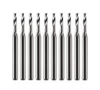 EU_HOZLY - Fresa de 3,175 mm, vástago único, ranura CNC, para mango de aluminio de 3,175 mm, longitud de corte de 10 mm, longitud total de 38 mm, fresadora CNC de aluminio, fresadora CNC, 10 unidades