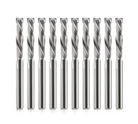 EU_HOZLY Up & Down Cut 3.175 x 17 mm Dos flautas en espiral Carburo Herramienta para CNC Router Compresión Madera Extremo Mill Cutter Bits Pack de 10 (3.175×3.175×17×38mm)