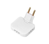 EU Plug 180 Degree Rotatable Converter 3-1 EU to US Extension Plug Multi-Plug Wireless Outlet Adapter Socket White
