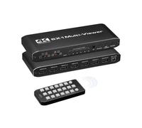 (EU Plug, Multicolor) 6 In 1 Out HDMI Multiviewer for Studio 4K Seamless Switcher Screen Splitter Multiple Display Modes