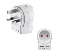 Hama eu to uk adaptador de enchufe eléctrico tipo g (ru) tipo c (euro