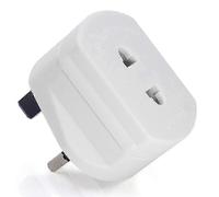 EU to UK Travel Adapter 2-Pin to 3-Pin Electric Shaver Power Plug ConverterWhite