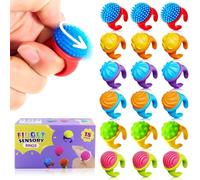 Euablfo 18 anillos antiestrés coloridos para niños y adultos, juguetes sensoriales para el autismo, ayuda con el TDAH, anillos de habilidad contra la ansiedad.