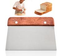 Euablfo Rasqueta Panadero, Rasqueta Cocina con Mango de Madera, Cortadora de Pan para Cortar Masa, Pizzas, Galletas, Pasteles.