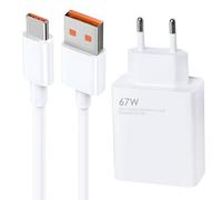 EuAcesry Cargador Xiaomi 67W con Cable de 1,5M, Cargador de Pared de Carga Rapido para Redmi Note 13 12 Pro 5G, Xiaomi 14, 13, 12, 12t, 12s, Nota K60, K50, 11, 11s, 12 ProPlus, Poco X6, F5, X5