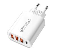 EuAcesry Chargeur Rapide USB C Chargeur USB Multiple 12W, Caricatore Multiplo, Multi USB Adaptateur Secteur Telephone pour Samsung S23 S22, téléphone Portable