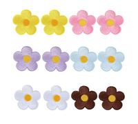 EuAcesry Parches Ropa Termoadhesivos, 12 Pcs Flores de Margaritas Parche Termoadhesivo Ropa, para Ropas, Pegatinas Bordados Parches para Ropas Mochila Jeans Bolsas, Accesorios DIY