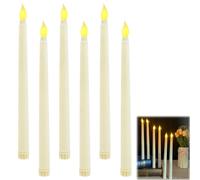 EuAcesry Velas LED de Árbol de Navidad, 6 Pcs Velas Flotantes Colgantes LED Efecto Llama, que Eléctrica Parpadeantes Decoración de Casa, Iglesia, Fiesta, Halloween Navidad