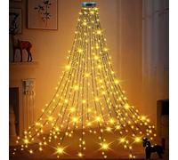 Euakee 400LED Luces Árbol Navidad con Anillo, 2 m Cadena de Luces para Arbol con Temporizador y Memoria, 8 Modes Navidad Decoración Christmas Lights para Exterior Interior, Blanco Cálido (A)
