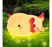 Euakee Axolotl Luz Nocturna, Axolotl Lámpara para Niños, Recargable Táctil LED Luz de Noche Niños de Lactancia, Silicona Lámpara de Cabecera, Decoración de Habitación Regalo para Bebé