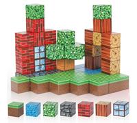 Euakee Bloques Magnéticos Construcción Niños, 64 Piezas Bloques Magnético, Juego Construccion Magnetico Montessori, Juguete Creativo para Niños y Niñas de 3 a 8 Años