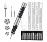 Euakee Bolígrafo de Grabado Recargable por USB, Mini Grabador Eléctrico de Bricolaje, Herramientas Rotativas Inalámbricas, Herramienta de Grabado Portátil para Joyería, Madera y Metal