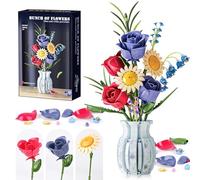Euakee Botanical Ramo de Flores, Set de Construcción de Ramos, Kit de Construcción de Ramo de Flores, Plantas Artificiales Colección Botánica, Regalo para Mujeres y Hombres (Celadón)