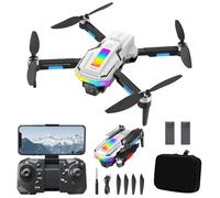 Euakee Dron con Camara 4K, Motor Sin Escobillas, 360°Flip, Despegue y Aterrizaje con un Solo Botón, Modo Sin Cabeza, Vuelo con Trayectoria, Juguetes y Regalos para Niños Principiantes, 2 Baterías