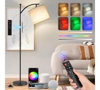 Euakee Lámpara de Pie Salon, LED Lamparas de Pie Para Salon 12W E27 con Remoto y APP, Lámpara LED con Alexa, 16 Millones de Colores, Sincronización Musical para Sala de Estar, Dormitorio