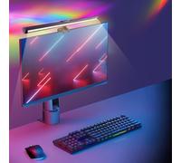 Euakee Lampara Led Monitor RGB, 40cm Lámpara LED USB para Escritorio de Monitor con 15 RGB Modos, 3 Brillo y 3 Temperatura de Color ajustables Protección Ocular Barra de Luz de Monitor Control Táctil