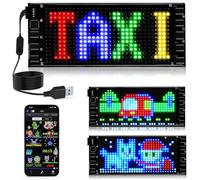 Euakee Letrero LED para Coche, Letrero de Desplazamiento de Luz de Ojos de Diablo Programable para Coche, Aplicación de Letrero LED Flexible y Control Remoto, 2,76X6,81 Pulgadas