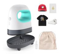 Euakee Mini Prensa de Calor Portátil con 3 Niveles, Máquina de Transferencia Térmica para Camisetas, Gorras, Bolsos y Zapatos, Prensa Termica para Estampado Textil y Manualidades DIY