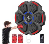 Euakee Music Boxing Machine LED Maquina de Boxeo Musical Electrónica Bluetooth con Guantes, Boxeo Pared Musical 9 Modos de Velocidad y Función de Conteo, Fácil de Instalar