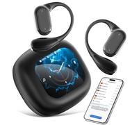 Euakee Traducción de la Lengua AI Auriculares, OWS LCD Pantalla Táctil Traductor en Tiempo Real para 144 Idiomas y Accents Traducción Auriculares, Ideal para Viajes de Negocios (negro)