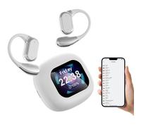Euakee Traducción de la Lengua AI Auriculares, OWS LCD Pantalla Táctil Traductor en Tiempo Real para 144 Idiomas y Accents Traducción Auriculares, Ideal para Viajes de Negocios (blanco)