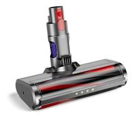 EUARY - Cepillo compatible con aspiradoras Dyson V7, V8, V10, V11 y V15, con 4 luces LED con rodillo y cerdas para alfombra, suelo, parqué, azulejos