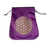 EUBEISAQI Bolsas y bolsas de tarot, de tela de terciopelo con cordón, paquete de cordón para uso doméstico para entusiastas, bolsas de regalo de mano, Purple, flower of life, Unisex