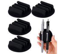 EUBEISAQI Clip para bolígrafos, organizador multifuncional autoadhesivo de silicona de 3 ranuras, soporte para lápices, para profesores, estudiantes, artistas, secretarios, consejeros, escuela, hogar