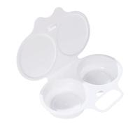 EUBEISAQI Escalfador de huevos para microondas, vaporizador de huevos para microondas, huevos escalfados redondos, capacidad para 2 huevos, vaporizador para desayuno en casa