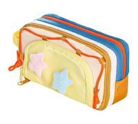 EUBEISAQI Estuche para lápices, bonito estuche para niños, imprescindible para organizar y organizar bolígrafos estéticos, para manualidades, arte, dibujo, escuela, aula, estudiantes y niñas, Amarillo