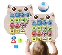 EUBEISAQI Juego De Correspondencia De Formas para Niños Pequeños, Desafío De Emparejar Figuras para Niños, Juguete Educativo De Mesa para Dos Jugadores para Preescolares Aula Y Hogar