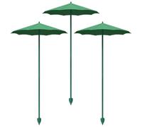 EUBEISAQI Paquete de 3 mini parasoles para plantas, sombra de jardín con picos verdes, para plantas en maceta, verduras, plántulas, protección UV contra el viento, 44 cm, Refer to description