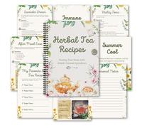 EUBEISAQI Receta de té, guía de preparación de té para principiantes, cuaderno con ilustraciones, manual de encuadernación en espiral para mujeres, hombres, adultos, estudiantes, escuela, aula