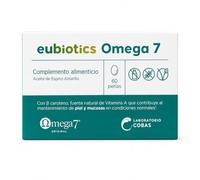 Eubiotics Omega 7 60 Perlas - Aceite de Espino Amarillo SBA24® con Omega 7 y Betacaroteno - Vitamina A para el Mantenimiento Normal de Piel y Mucosas - Vegano