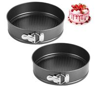 EUBSWA Molde Tarta desmontable 16 cm, 2 unidades Circular Molde Bizcocho Horno con revestimiento antiadherente,