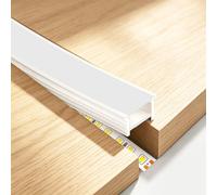 EUBSWA Perfil LED de silicona neón, flexible, cubierta blanca lechosa como difusor, para muebles, techo o salón, apto para listones ≤ 18 mm, línea de luz impecable, sin tiras LED (10 x 10 mm, 3 m)