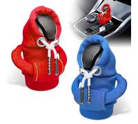 EUBSWA Pomo universal para palanca de cambios con capucha, 2 unidades, cubierta decorativa para palanca de cambios manual o automática, resistente al polvo, color azul