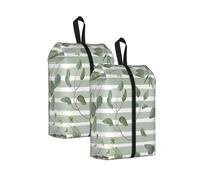 Eucalipto dólar de Plata Verde， Bolsas de Viaje para Zapatos (Paquete de 2), Bolsas Impermeables para Guardar Zapatos, Organizador de Zapatos para Viajes y hogar.