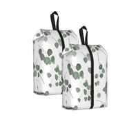 Eucalipto dólar de Plata Verde， Bolsas de Viaje para Zapatos (Paquete de 2), Bolsas Impermeables para Guardar Zapatos, Organizador de Zapatos para Viajes y hogar.