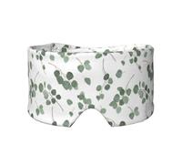 Eucalipto dólar de plata verde,Máscara para ojos con bloqueo de luz y protección ocular completa para dormir, orejeras y ojos.