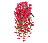 Eucaliptos sintéticos con gloria de la mañana, decoración floral artificial, accesorio de flores colgantes para oficina, tienda, eucaliptos artificiales, flor de seda Morning Glory