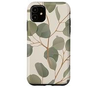 Eucalyptus Leaves Green Plant Florals Botany Foliage Carcasa para iPhone 11