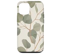 Eucalyptus Leaves Green Plant Florals Botany Foliage Carcasa para iPhone 12/12 Pro