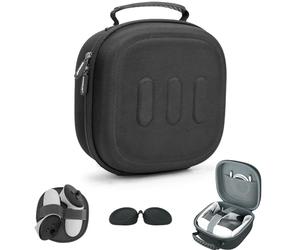 EUCARLOS Funda rígida de Transporte Compatible con Meta Quest 3/2 / Vision Pro, Auriculares para Juegos VR y Controladores táctiles, Funda de Viaje con Cubierta de Lente para Oculus Quest 3/2/Vision
