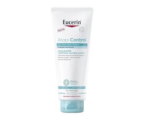 Eucerin AtopiControl - Emulsione Lenitiva Ultra-Light, 400ml | Base para el cuidado de la piel seca y atópica, crema corporal hidratante con licochalcone A y ácido hialurónico