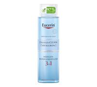 Eucerin DermatoClean - Líquido limpiador de micelas 3 en 1, 400 ml, agua micelar con ácido hialurónico para una limpieza facial suave, tónico hidratante que elimina el maquillaje facial y de ojos